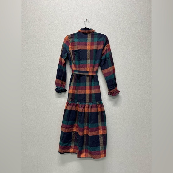 NWOT Midi length Fall Plaid Collared Dress, Button Down in Multiple Sizes - Picture 10 of 10